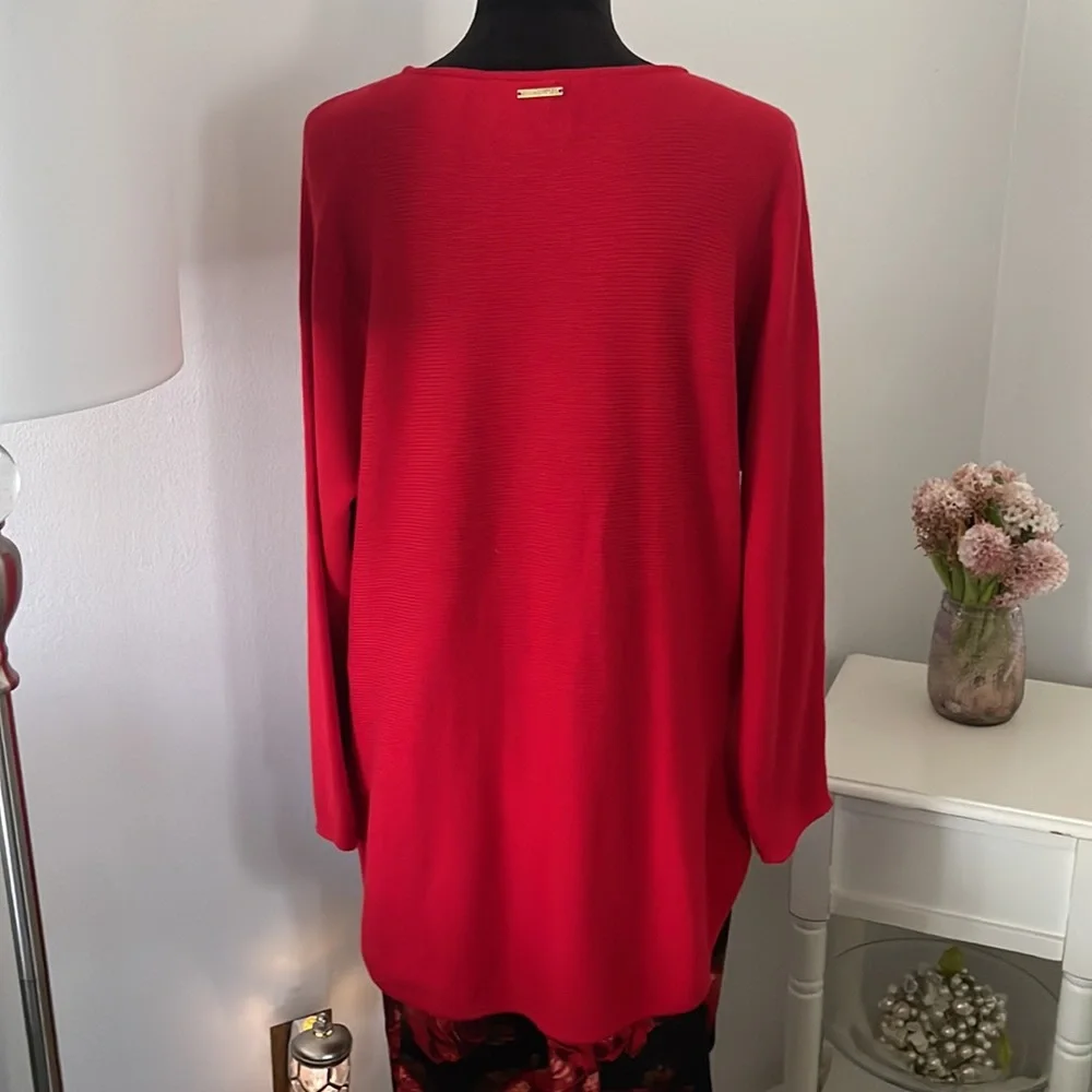 Michael Kors Red Tunic Sweater - Picture 6 of 11
